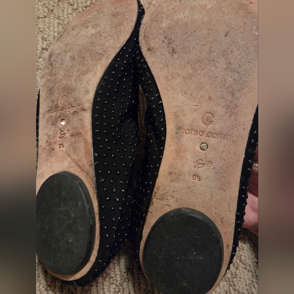 Corso Como Black Studded Ballet Flats | Size 9.5 (Fits Like 9) - Picture 7 of 8